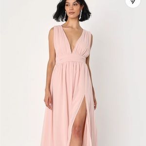 Lulu Heavenly Hues blush maxi dress